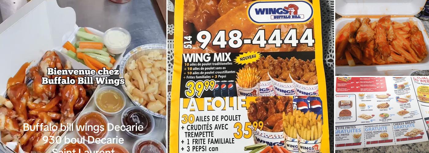 Buffalo Bill Wings Menu