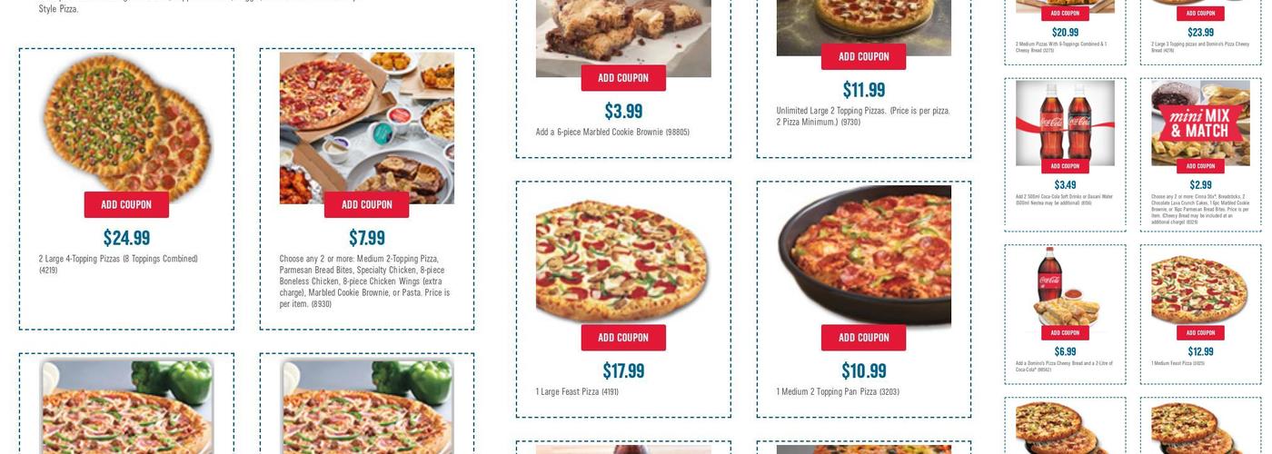 Domino's Pizza Menu