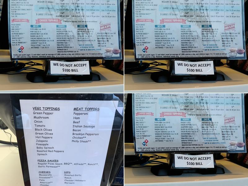 Domino's Pizza Menu