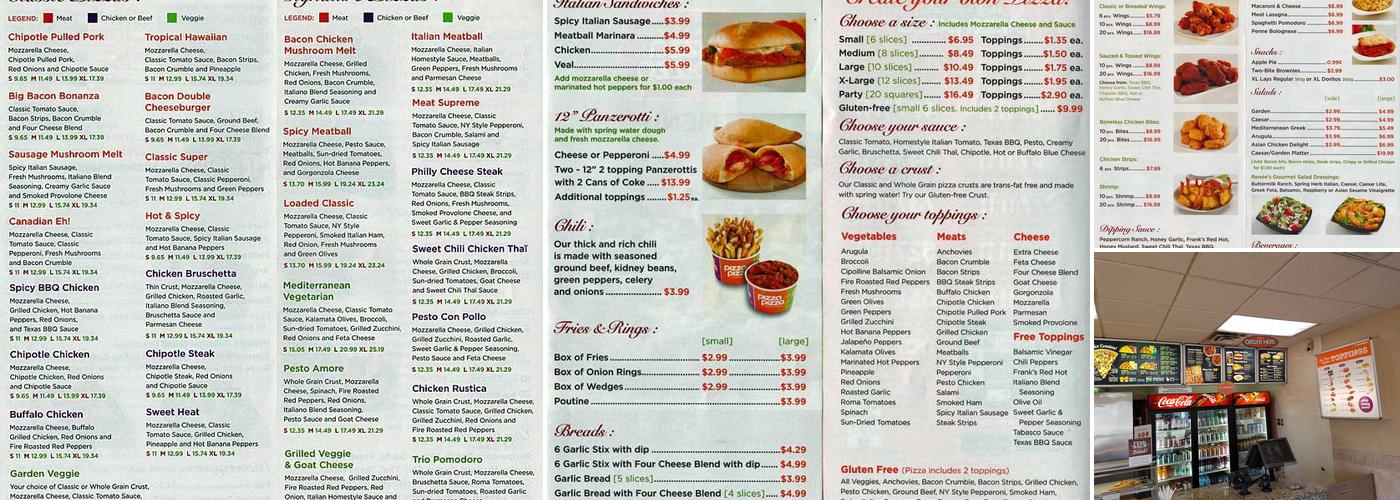 Pizza Pizza Menu