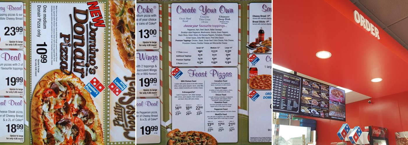 Domino's Pizza Menu