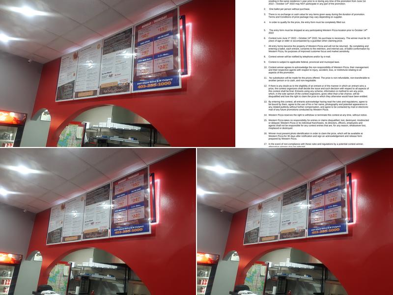 Western Pizza Express Menu