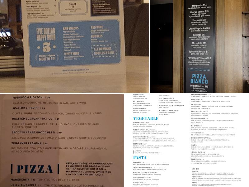 Double Zero Pizza Menu