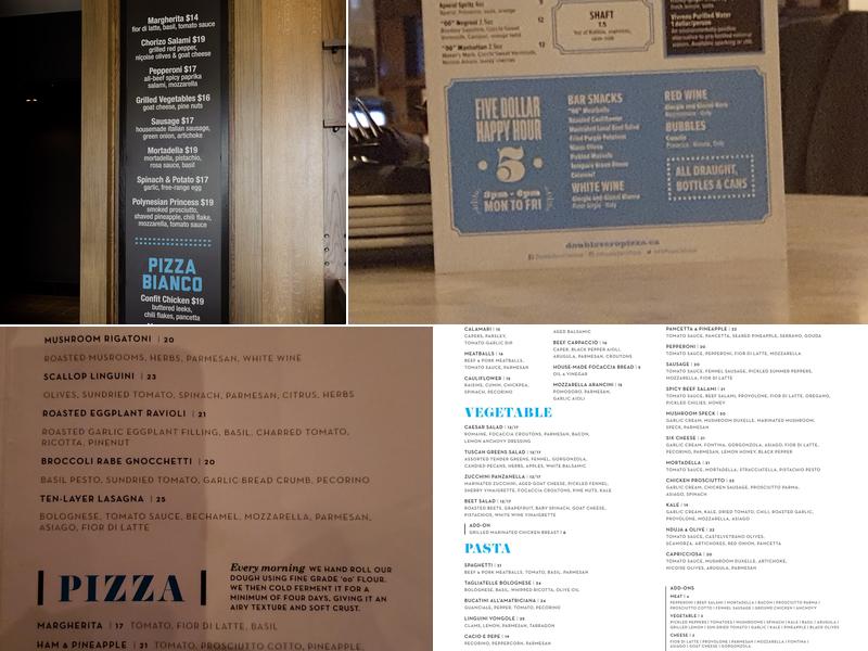 Double Zero Pizza Menu
