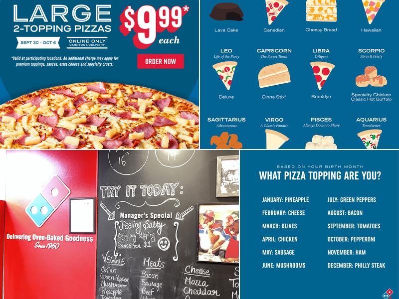 Domino's Pizza Menu