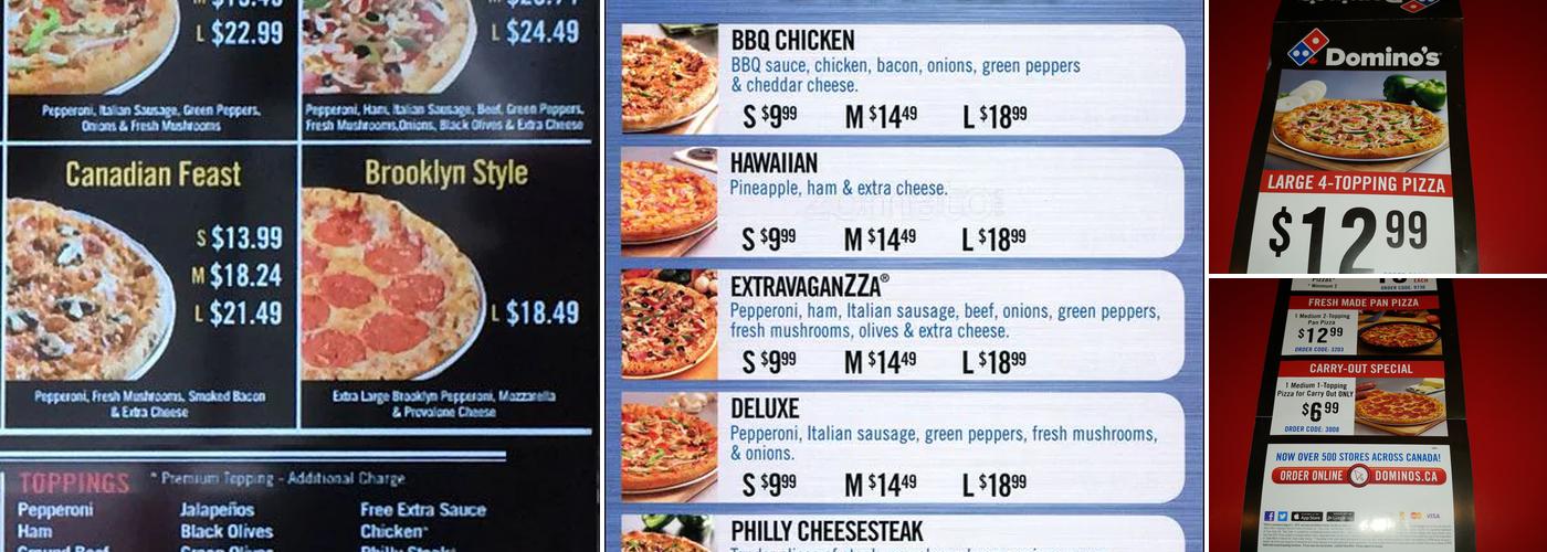 Domino's Pizza Menu