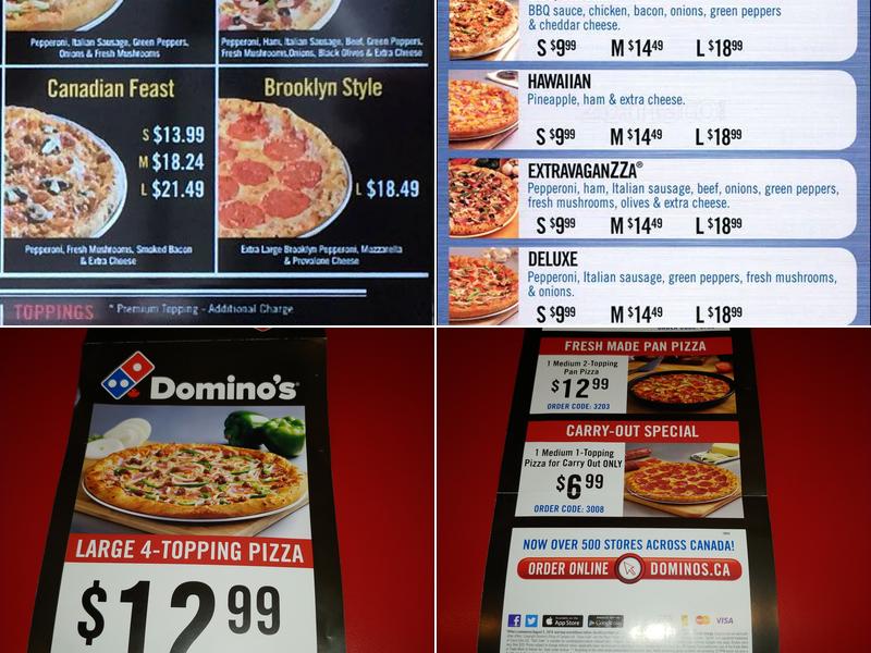 Domino's Pizza Menu