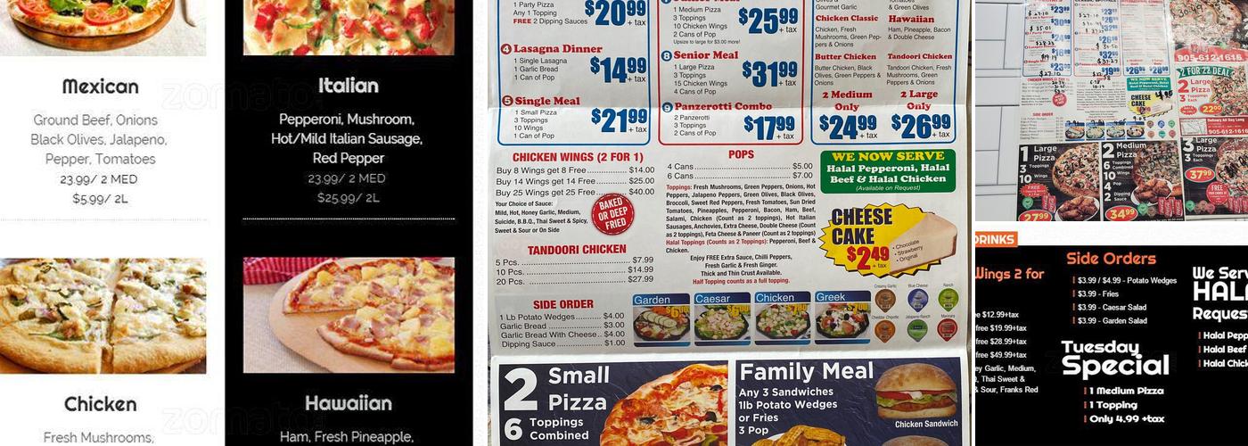 Grabb a pizza Menu
