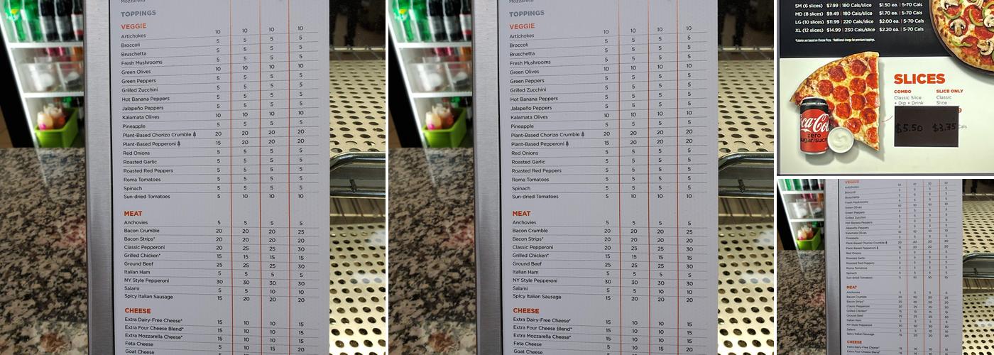 Pizza Pizza Menu