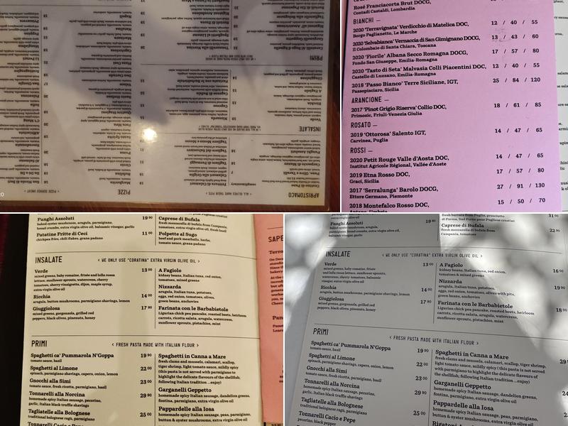 Terroni Menu