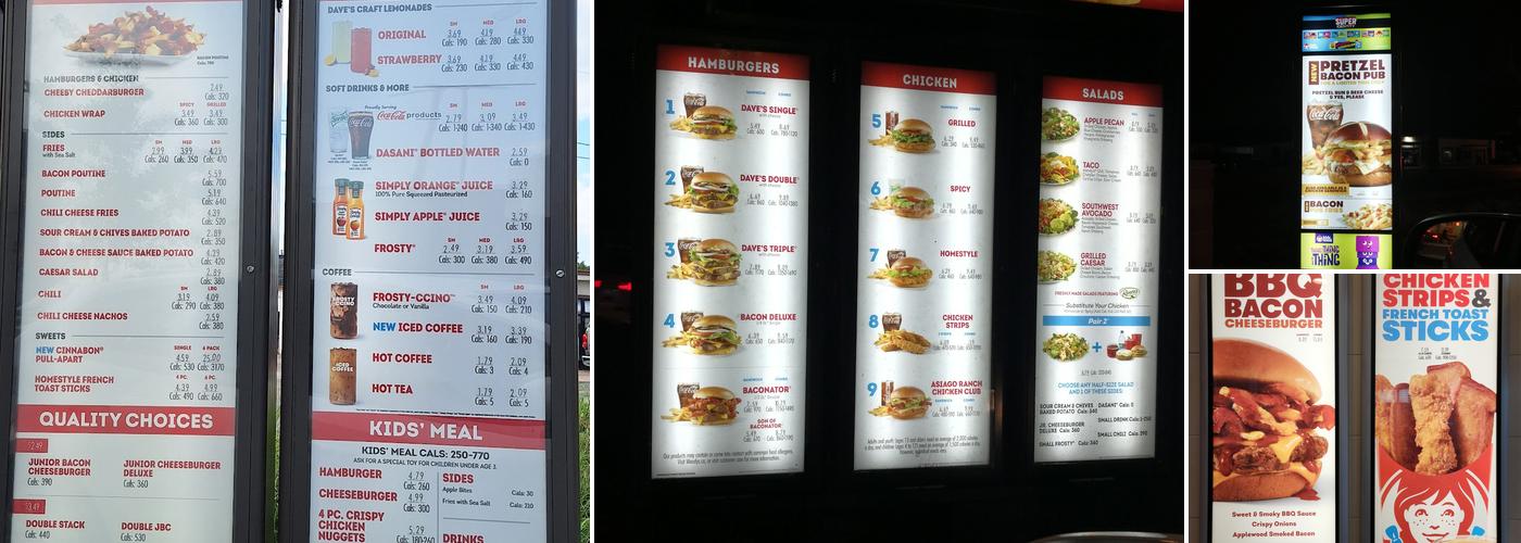 Wendy's Menu