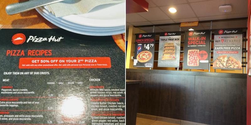 Pizza Hut Vancouver Menu