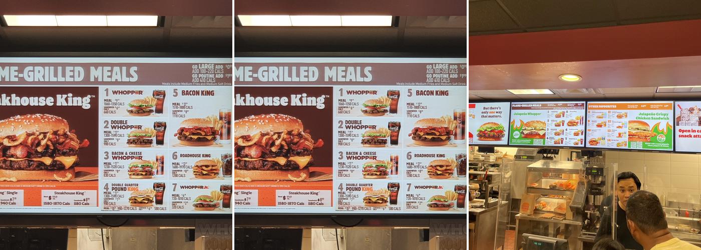Burger King Menu