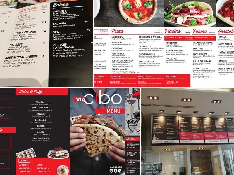Via Cibo Menu