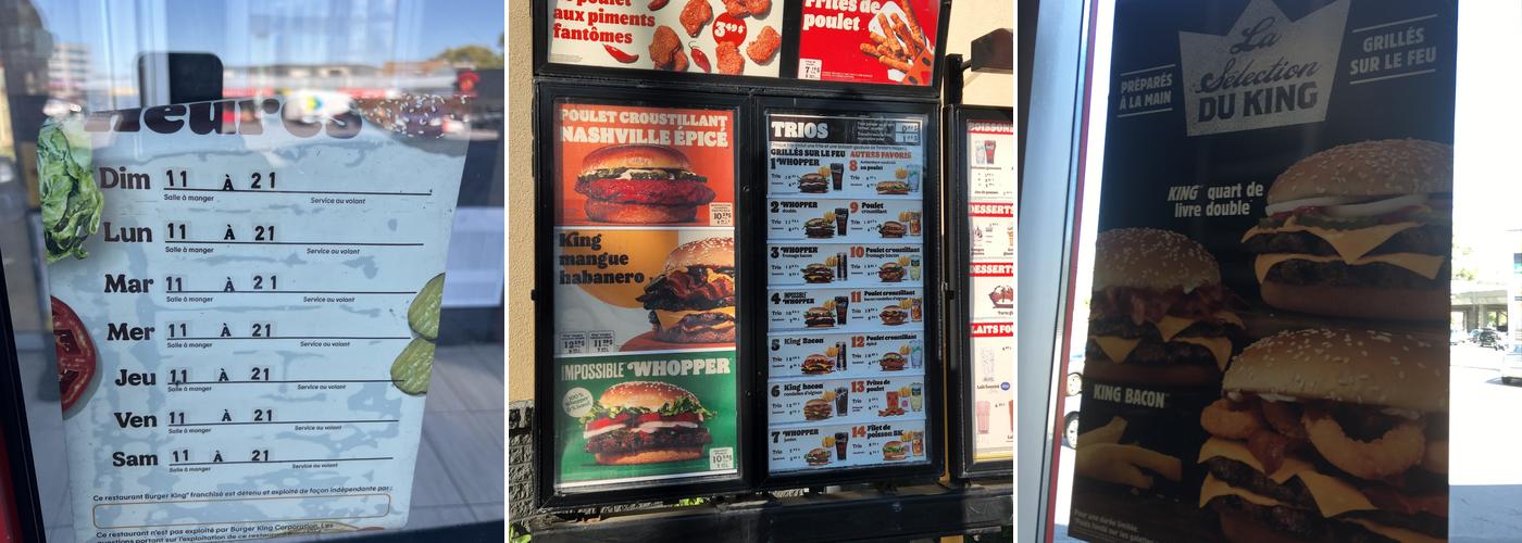 Burger King Menu