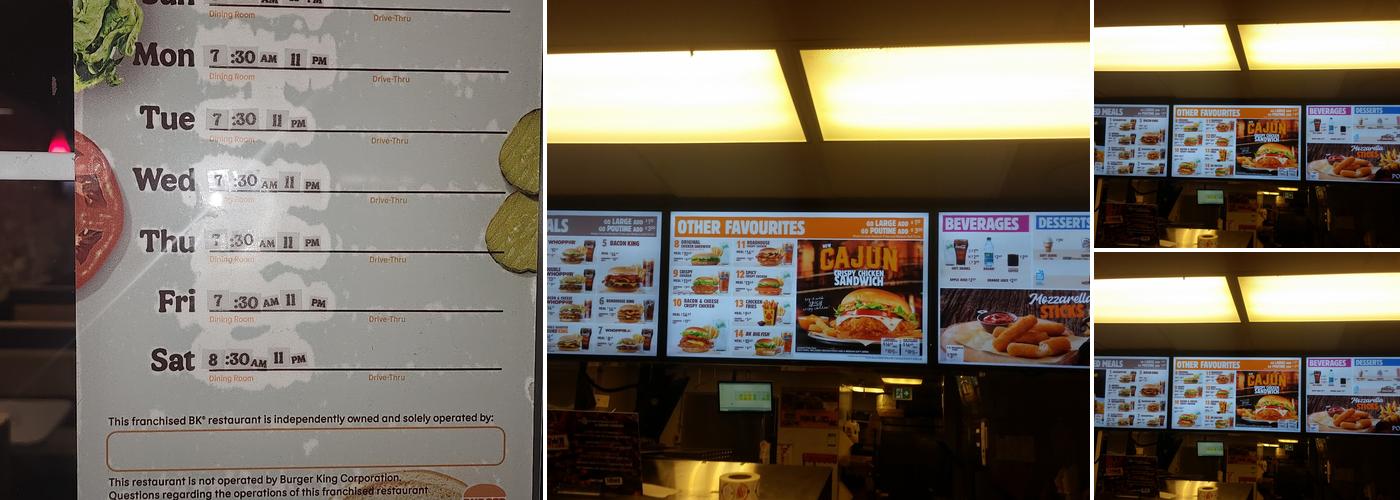Burger King Menu