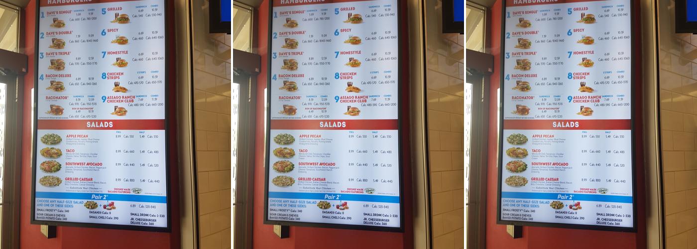 Wendy's Menu