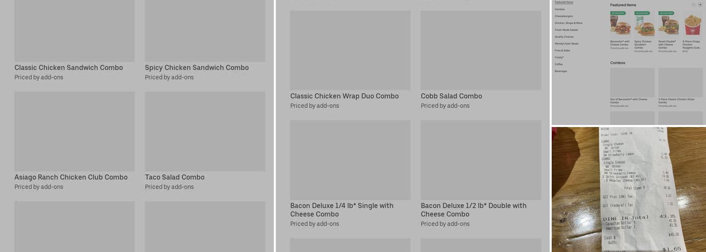 Wendy's Menu