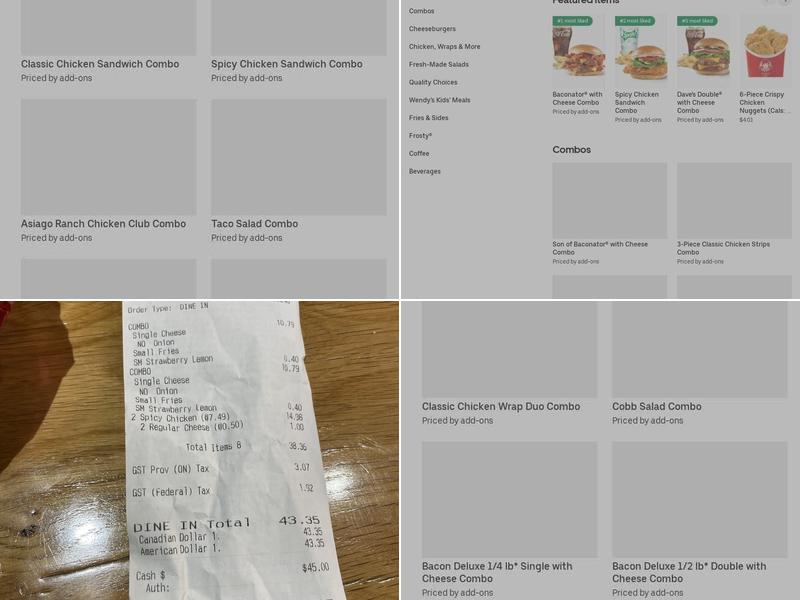 Wendy's Menu