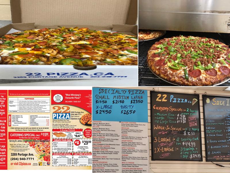 22 Pizza Menu