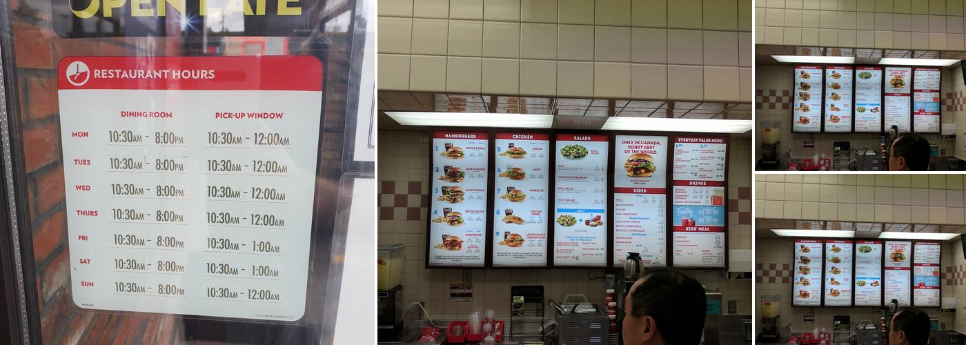 Wendy's Menu