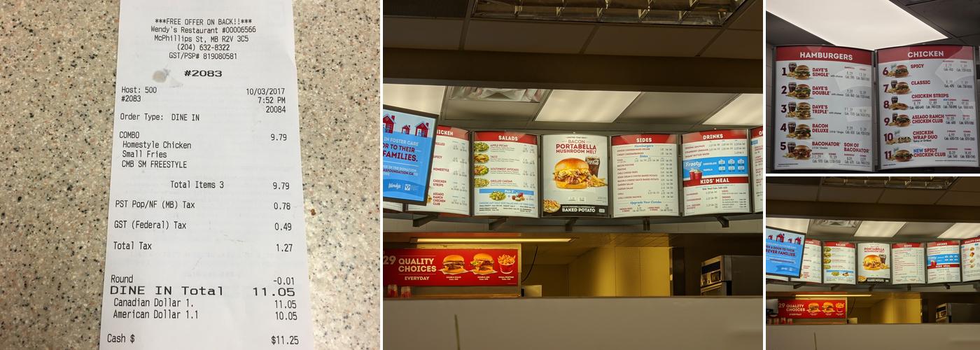 Wendy's Menu