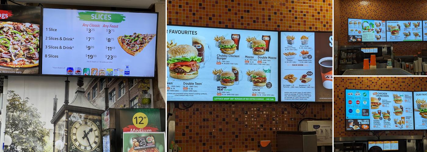 A&W Canada Menu