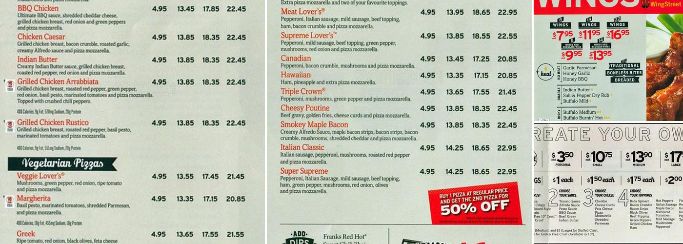Pizza Hut Menu