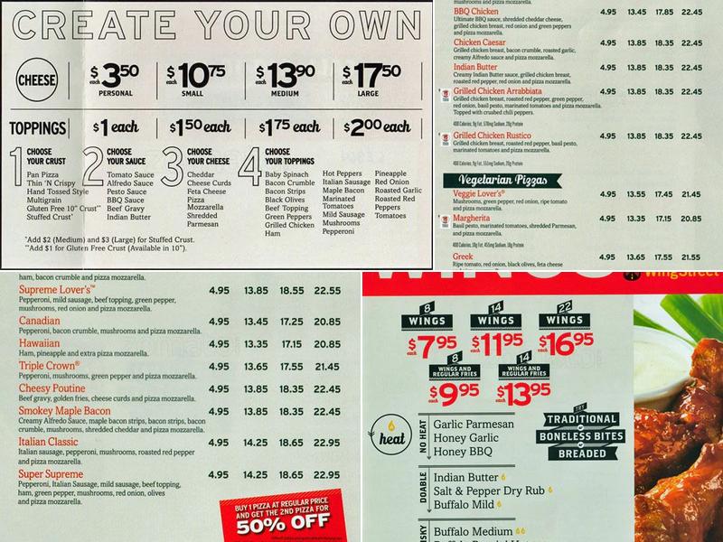 Pizza Hut Menu