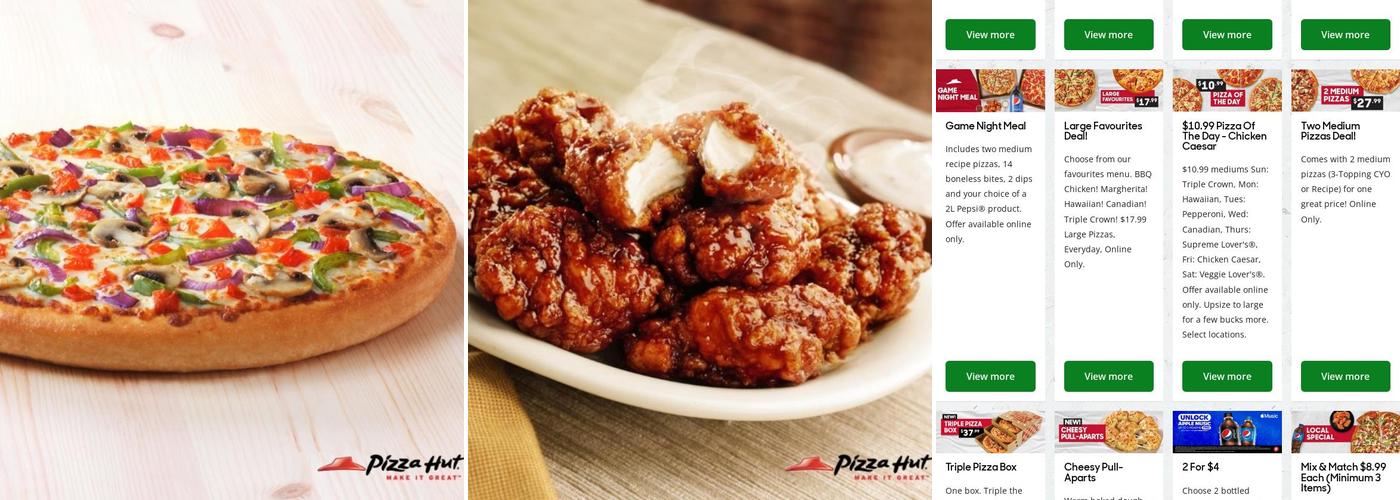 Pizza Hut Menu