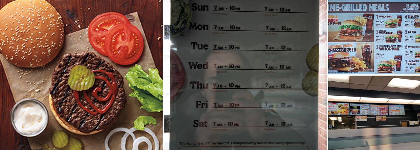 Burger King Menu
