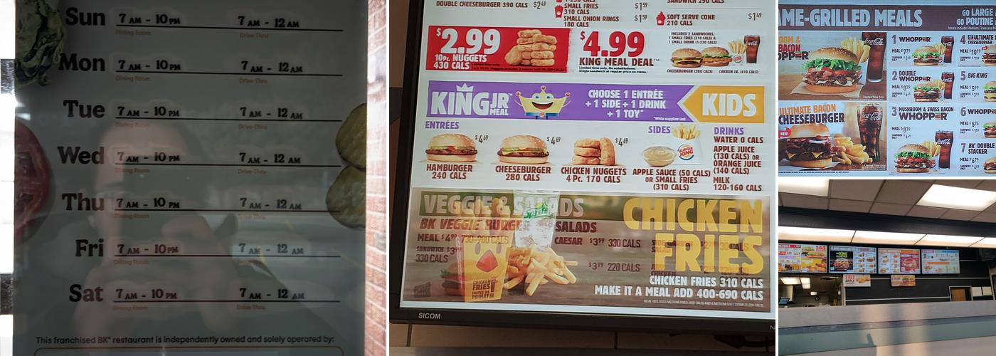 Burger King Menu