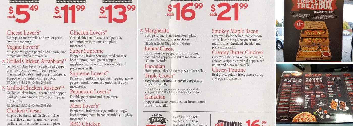 Pizza Hut Menu