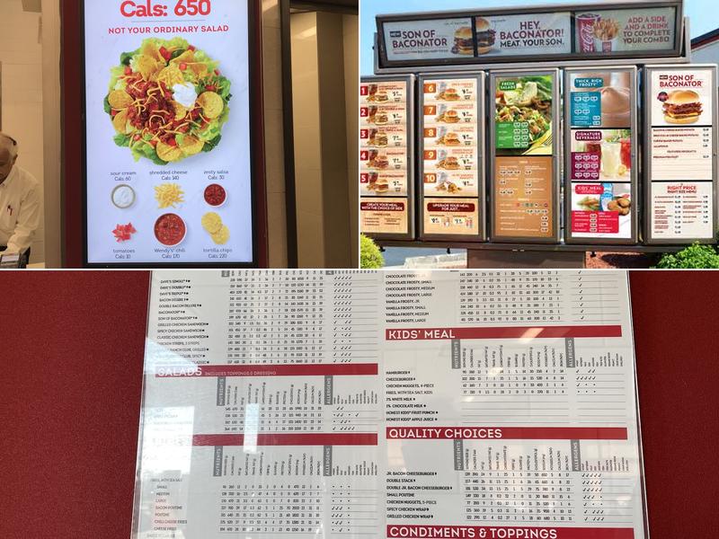 Wendy's Menu
