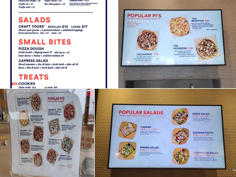Pi Co. Pizza Bar Menu