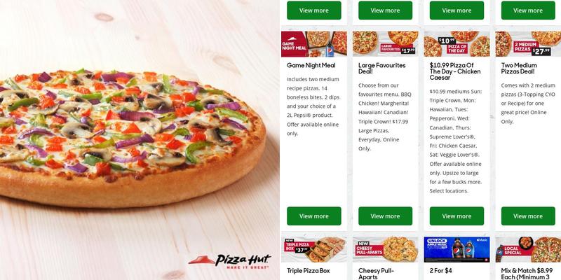 Pizza Hut Menu