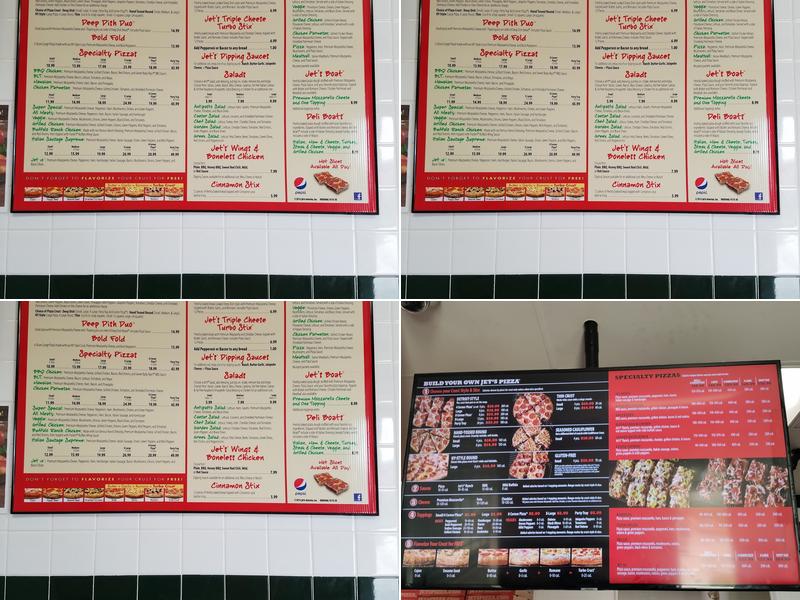 Jet's Pizza Menu