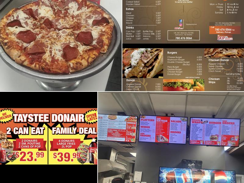 Taystee Donair & Pizza Menu