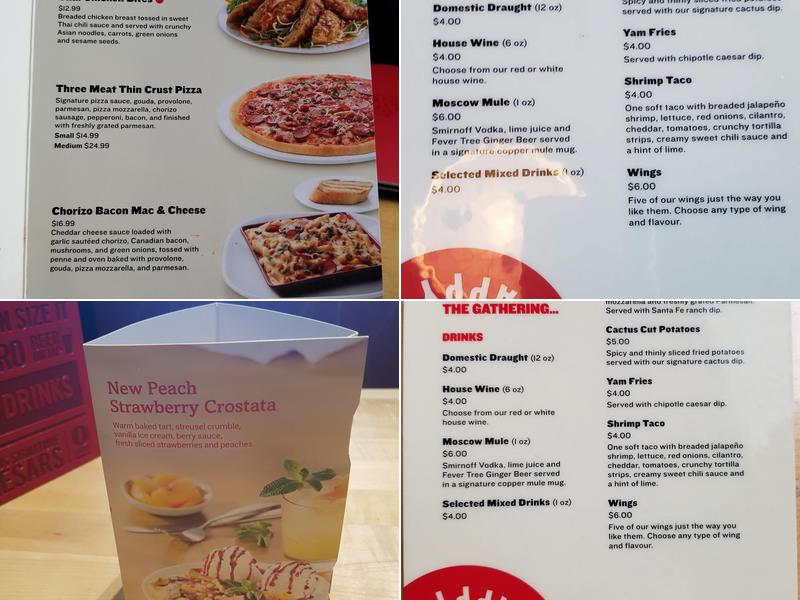 Boston Pizza Menu