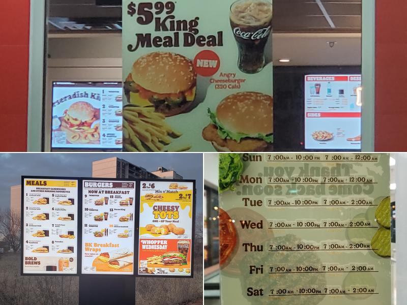 Burger King Menu