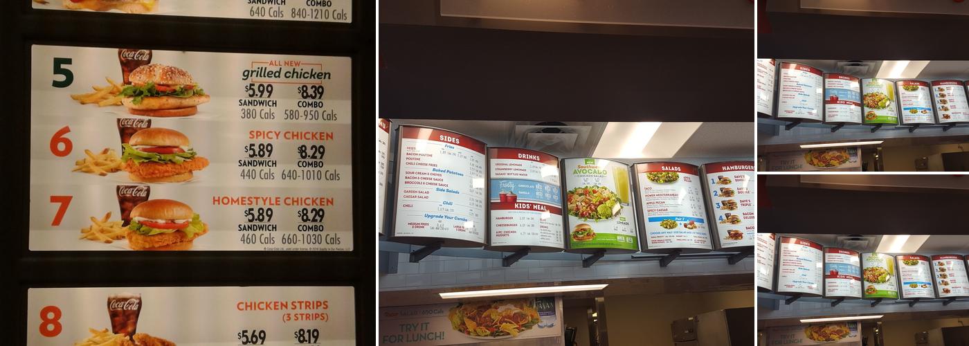 Wendy's Menu