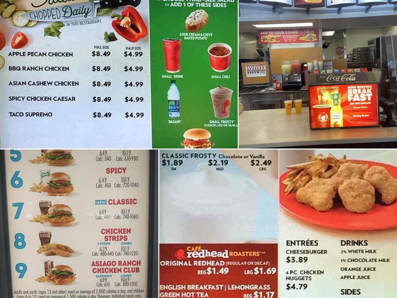Wendy's Menu