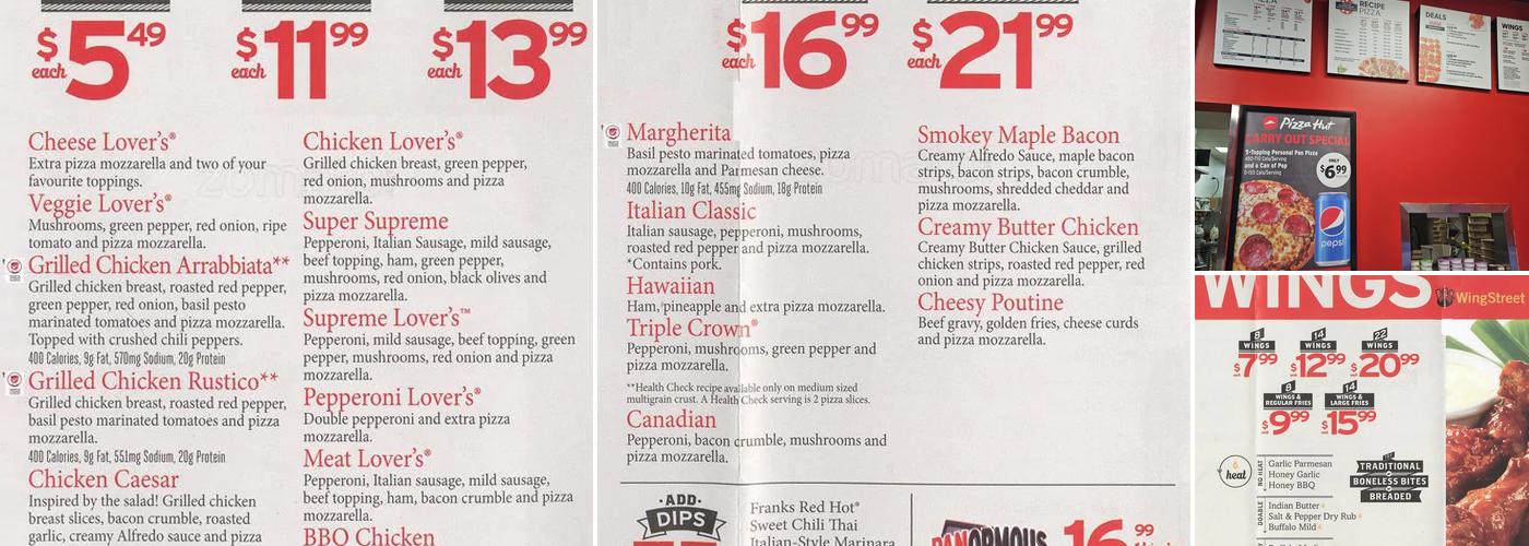 Pizza Hut Menu