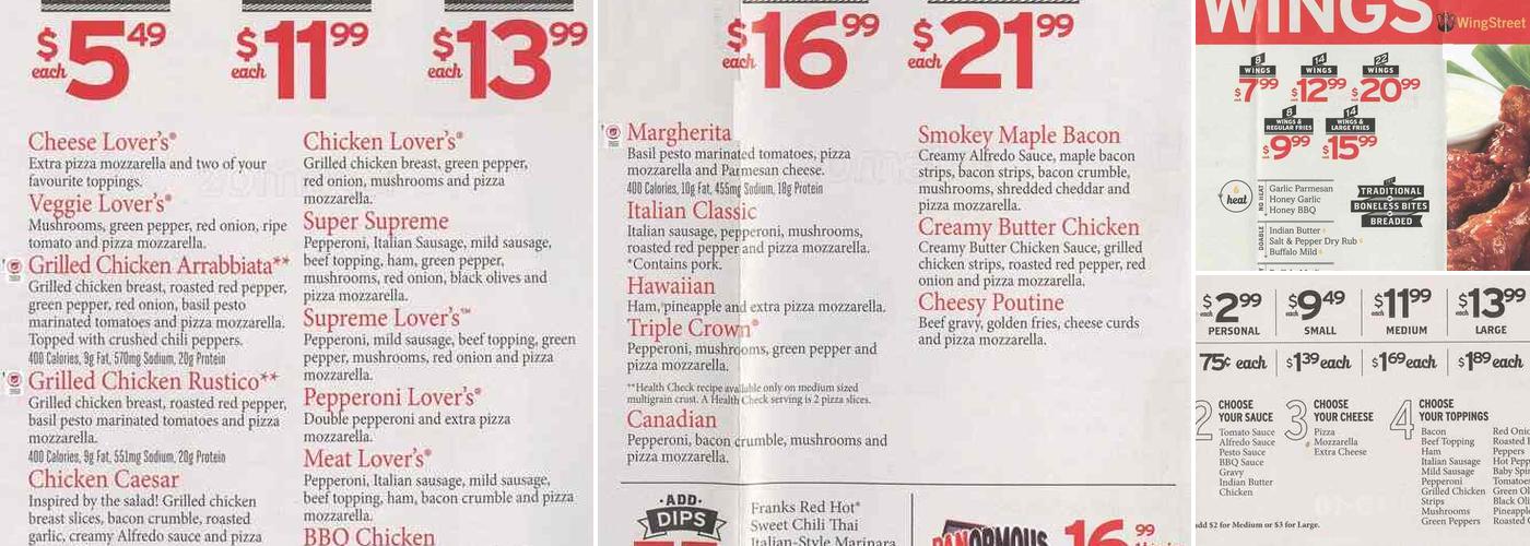 Pizza Hut Menu