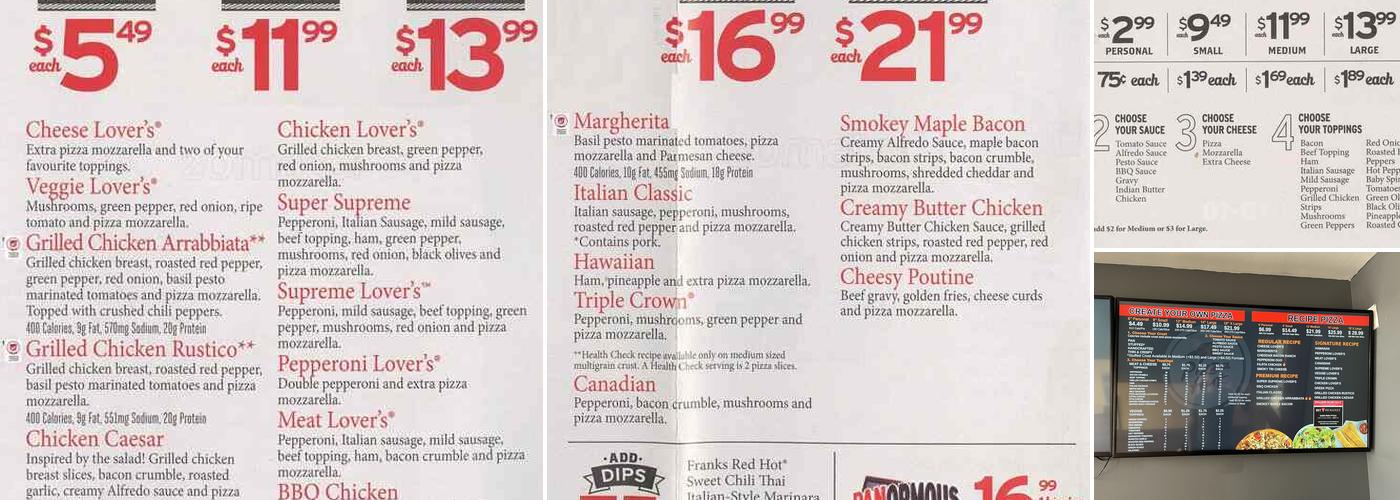 Pizza Hut Menu
