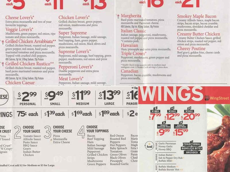Pizza Hut Menu