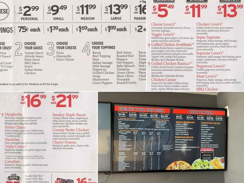 Pizza Hut Menu