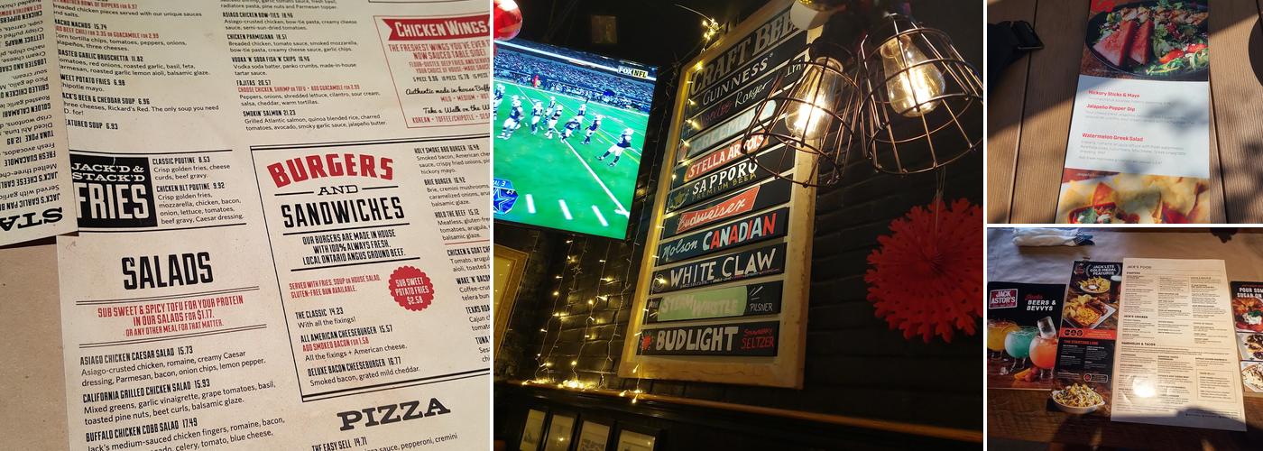 Jack Astor's Bar & Grill Dundas & 403 Menu