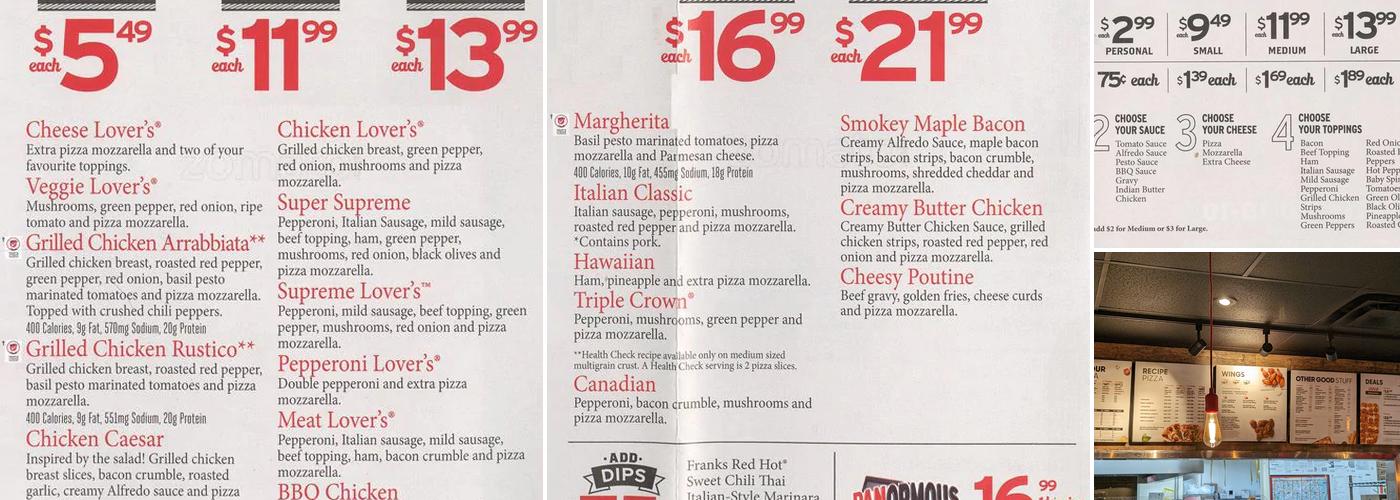 Pizza Hut Menu