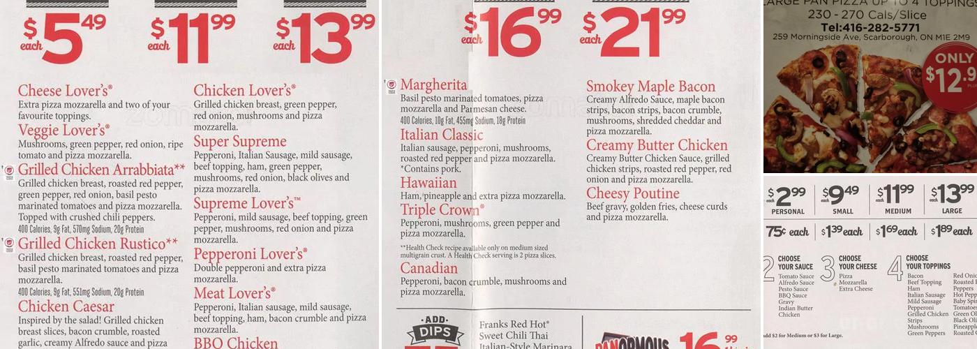 Pizza Hut Scarborough Menu